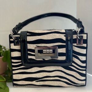 EUC~ Talbots zebra print leather handbag. Used once. Beautiful bag.